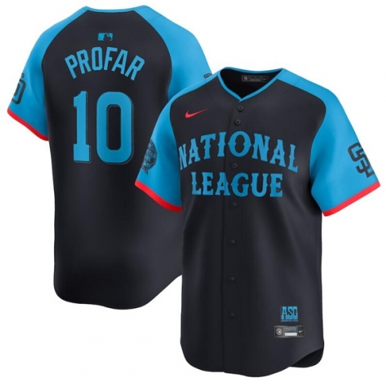Men National League 10 Jurickson Profar Navy 2024 All Star Limited Stitched Baseball Jersey 762 Men National League 10 Jurickson Profar Navy 2024 All Star Limited Stitched Baseball Jersey 762