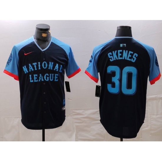 Men National League 30 Paul Skenes Navy 2024 All Star Limited Stitched Baseball Jersey 6 Men National League 30 Paul Skenes Navy 2024 All Star Limited Stitched Baseball Jersey 6