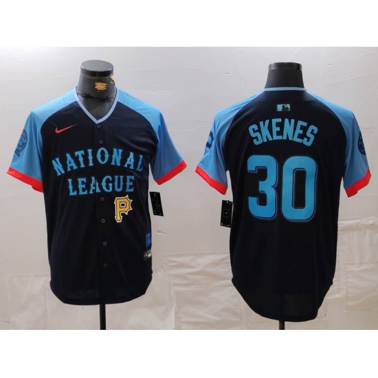 Men National League 30 Paul Skenes Navy 2024 All Star Limited Stitched Baseball Jersey 7 Men National League 30 Paul Skenes Navy 2024 All Star Limited Stitched Baseball Jersey 7