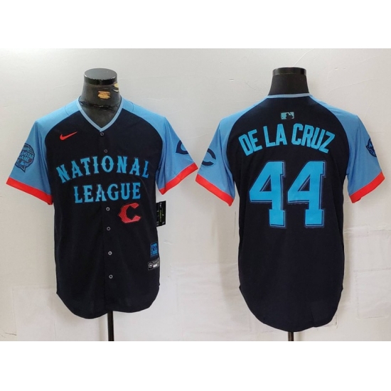 Men National League 44 Elly De La Cruz Navy 2024 All Star Limited Stitched Baseball Jersey 8 Men National League 44 Elly De La Cruz Navy 2024 All Star Limited Stitched Baseball Jersey 8