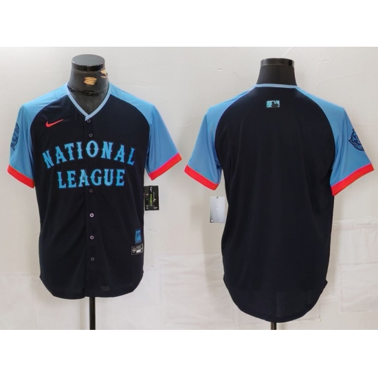 Men National League Blank Navy 2024 All Star Limited Stitched Baseball Jersey Men National League Blank Navy 2024 All Star Limited Stitched Baseball Jersey