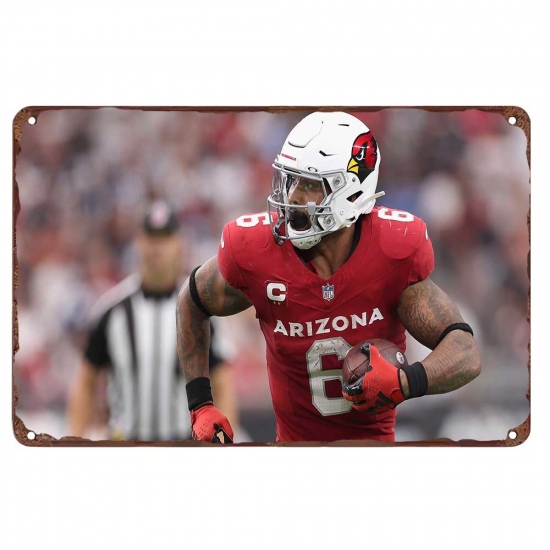 Arizona Cardinals Aluminum Sign 12x8 Inch James Conner 002 Arizona Cardinals Aluminum Sign 12x8 Inch James Conner 002