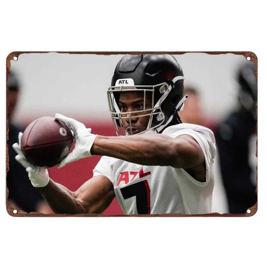 Atlanta Falcons Aluminum Sign 12x8 Inch Bijan Robinson 002 Atlanta Falcons Aluminum Sign 12x8 Inch Bijan Robinson 002