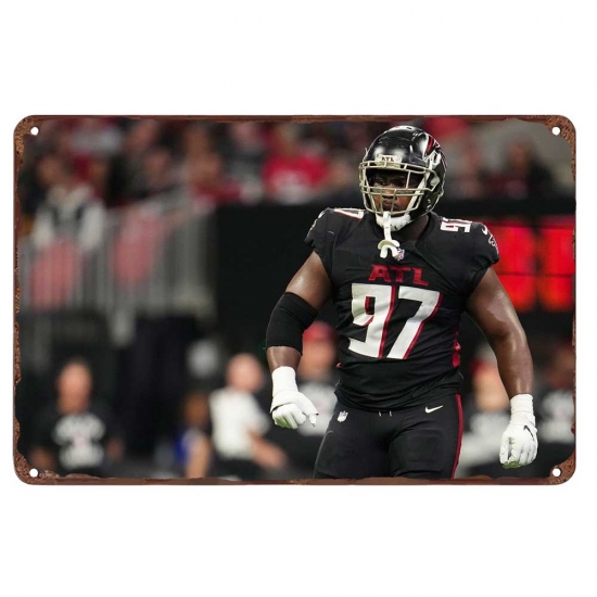 Atlanta Falcons Aluminum Sign 12x8 Inch Grady Jarrett 001 Atlanta Falcons Aluminum Sign 12x8 Inch Grady Jarrett 001