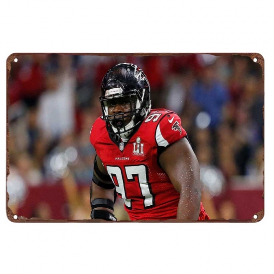 Atlanta Falcons Aluminum Sign 12x8 Inch Grady Jarrett 003 Atlanta Falcons Aluminum Sign 12x8 Inch Grady Jarrett 003
