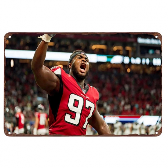 Atlanta Falcons Aluminum Sign 12x8 Inch Grady Jarrett 005 Atlanta Falcons Aluminum Sign 12x8 Inch Grady Jarrett 005