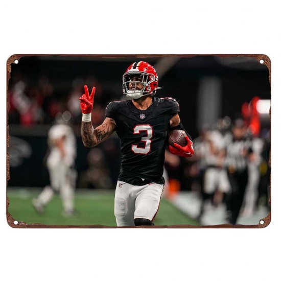Atlanta Falcons Aluminum Sign 12x8 Inch Jessie Bates III 001 Atlanta Falcons Aluminum Sign 12x8 Inch Jessie Bates III 001