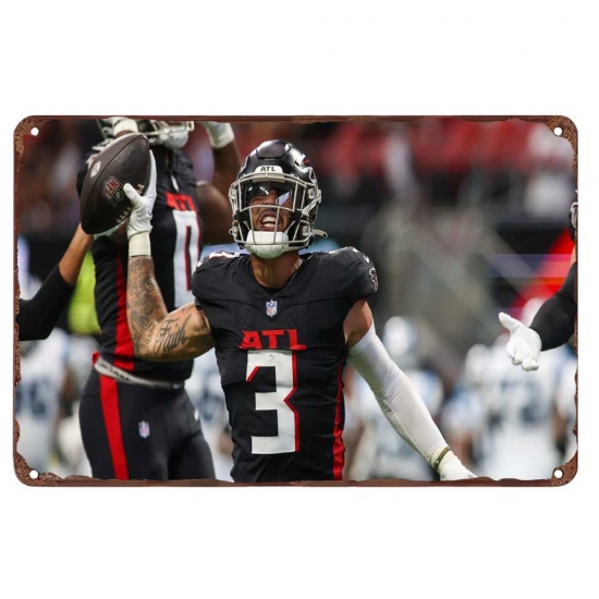 Atlanta Falcons Aluminum Sign 12x8 Inch Jessie Bates III 002 Atlanta Falcons Aluminum Sign 12x8 Inch Jessie Bates III 002