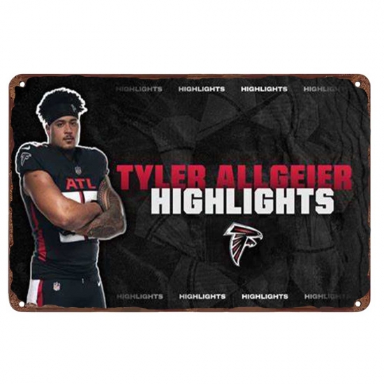 Atlanta Falcons Aluminum Sign 12x8 Inch Tyler Allgeier 001 Atlanta Falcons Aluminum Sign 12x8 Inch Tyler Allgeier 001
