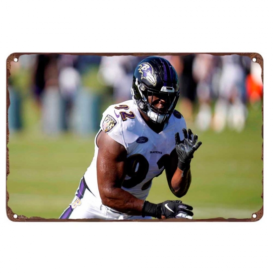 Baltimore Ravens Aluminum Sign 12x8 Inch Justin Madubuike 001 Baltimore Ravens Aluminum Sign 12x8 Inch Justin Madubuike 001