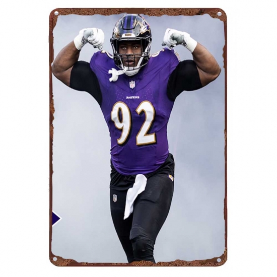 Baltimore Ravens Aluminum Sign 12x8 Inch Justin Madubuike 003 Baltimore Ravens Aluminum Sign 12x8 Inch Justin Madubuike 003
