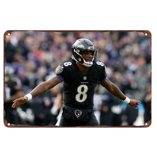 Baltimore Ravens Aluminum Sign 12x8 Inch Lamar Jackson 002 Baltimore Ravens Aluminum Sign 12x8 Inch Lamar Jackson 002