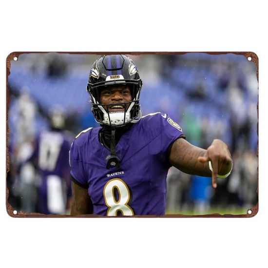 Baltimore Ravens Aluminum Sign 12x8 Inch Lamar Jackson 003 Baltimore Ravens Aluminum Sign 12x8 Inch Lamar Jackson 003