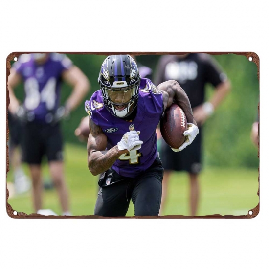 Baltimore Ravens Aluminum Sign 12x8 Inch Zay Flowers 001 Baltimore Ravens Aluminum Sign 12x8 Inch Zay Flowers 001
