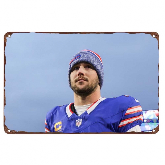Buffalo Bills Aluminum Sign 12x8 Inch Josh Allen 004 Buffalo Bills Aluminum Sign 12x8 Inch Josh Allen 004