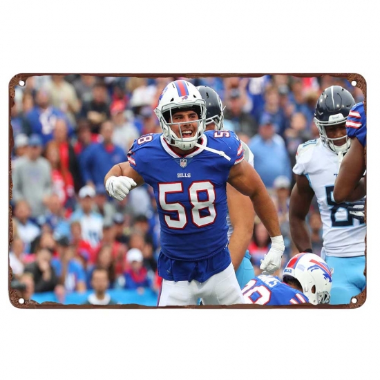 Buffalo Bills Aluminum Sign 12x8 Inch Matt Milano 001 Buffalo Bills Aluminum Sign 12x8 Inch Matt Milano 001