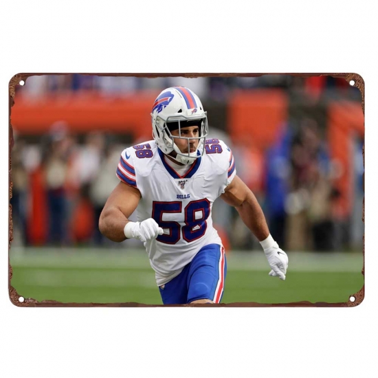 Buffalo Bills Aluminum Sign 12x8 Inch Matt Milano 002 Buffalo Bills Aluminum Sign 12x8 Inch Matt Milano 002