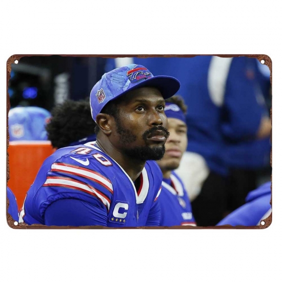 Buffalo Bills Aluminum Sign 12x8 Inch Von Miller 002 Buffalo Bills Aluminum Sign 12x8 Inch Von Miller 002