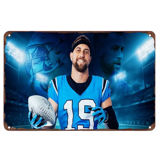 Carolina Panthers Aluminum Sign 12x8 Inch Adam Thielen 002 Carolina Panthers Aluminum Sign 12x8 Inch Adam Thielen 002