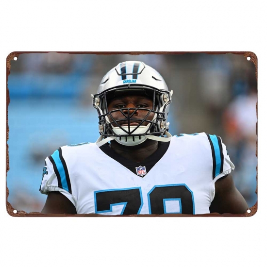 Carolina Panthers Aluminum Sign 12x8 Inch Ikem Ekwonu 001 Carolina Panthers Aluminum Sign 12x8 Inch Ikem Ekwonu 001