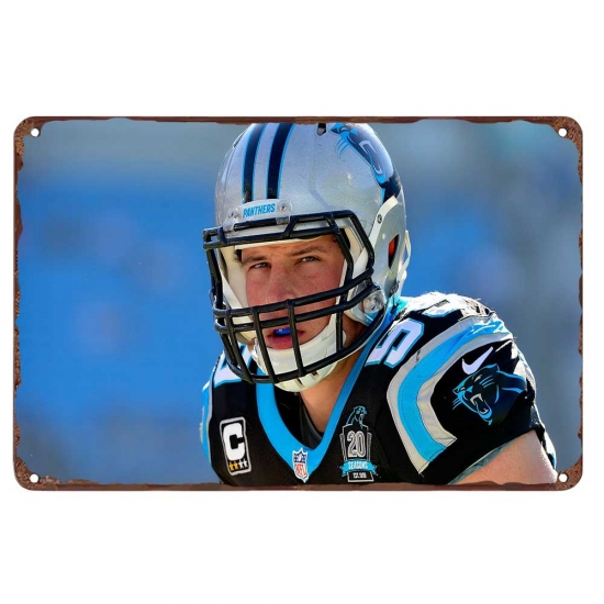 Carolina Panthers Aluminum Sign 12x8 Inch Luke Kuechly 001 Carolina Panthers Aluminum Sign 12x8 Inch Luke Kuechly 001