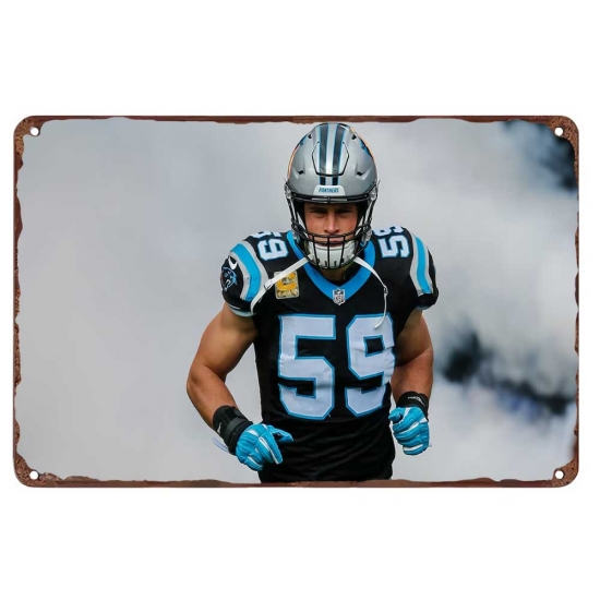Carolina Panthers Aluminum Sign 12x8 Inch Luke Kuechly 004 Carolina Panthers Aluminum Sign 12x8 Inch Luke Kuechly 004
