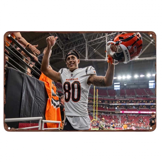 Cincinnati Bengals Aluminum Sign 12x8 Inch Andrei Iosivas 002 Cincinnati Bengals Aluminum Sign 12x8 Inch Andrei Iosivas 002