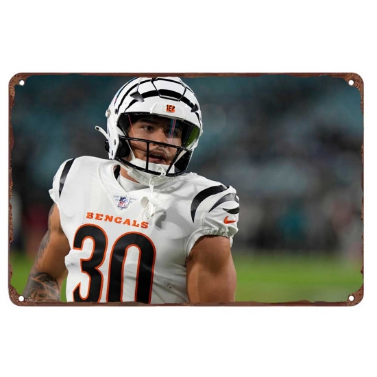 Cincinnati Bengals Aluminum Sign 12x8 Inch Chase Brown 002 Cincinnati Bengals Aluminum Sign 12x8 Inch Chase Brown 002