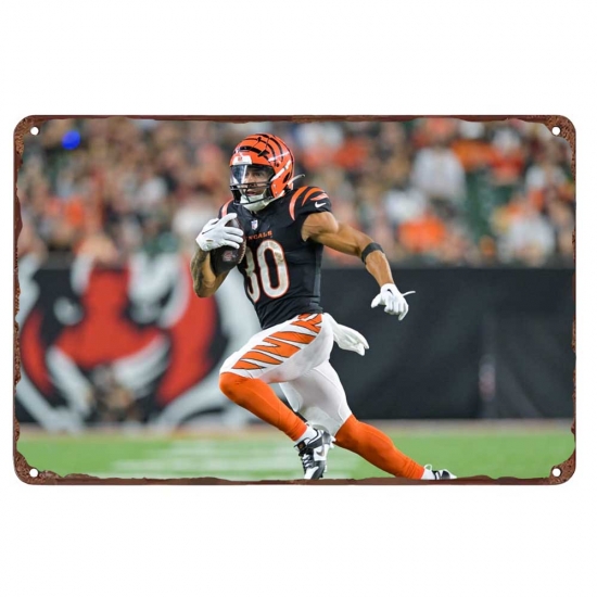 Cincinnati Bengals Aluminum Sign 12x8 Inch Chase Brown 004 Cincinnati Bengals Aluminum Sign 12x8 Inch Chase Brown 004