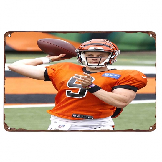 Cincinnati Bengals Aluminum Sign 12x8 Inch Joe Burrow 001 Cincinnati Bengals Aluminum Sign 12x8 Inch Joe Burrow 001