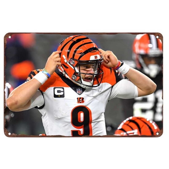Cincinnati Bengals Aluminum Sign 12x8 Inch Joe Burrow 003 Cincinnati Bengals Aluminum Sign 12x8 Inch Joe Burrow 003