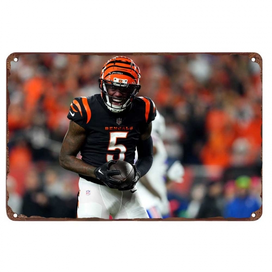 Cincinnati Bengals Aluminum Sign 12x8 Inch Tee Higgins 001 Cincinnati Bengals Aluminum Sign 12x8 Inch Tee Higgins 001