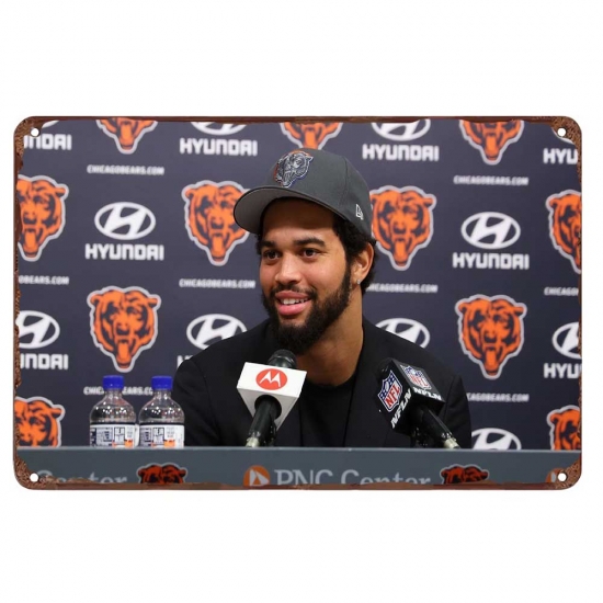 chicago bears Aluminum Sign 12x8 Inch Caleb Williams 001 chicago bears Aluminum Sign 12x8 Inch Caleb Williams 001