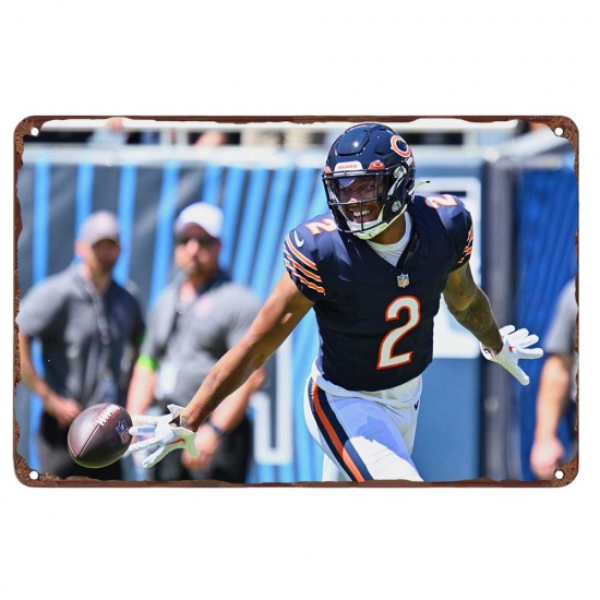 chicago bears Aluminum Sign 12x8 Inch D.J. Moore 001 chicago bears Aluminum Sign 12x8 Inch D.J. Moore 001