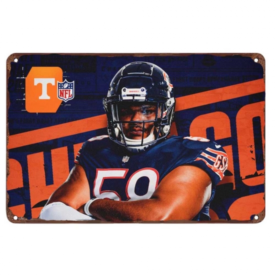chicago bears Aluminum Sign 12x8 Inch Darnell Wright 002 chicago bears Aluminum Sign 12x8 Inch Darnell Wright 002