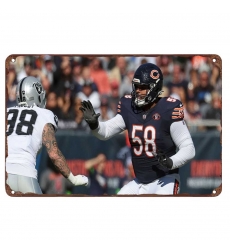 chicago bears Aluminum Sign 12x8 Inch Darnell Wright 003