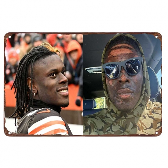 Cleveland Browns Aluminum Sign 8x12 Inch David Njoku 001 Cleveland Browns Aluminum Sign 8x12 Inch David Njoku 001