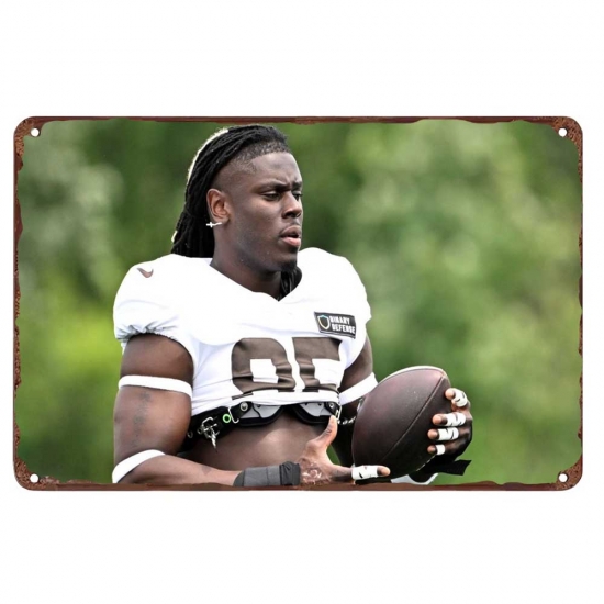 Cleveland Browns Aluminum Sign 8x12 Inch David Njoku 002 Cleveland Browns Aluminum Sign 8x12 Inch David Njoku 002