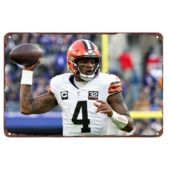Cleveland Browns Aluminum Sign 8x12 Inch Deshaun Watson 002 Cleveland Browns Aluminum Sign 8x12 Inch Deshaun Watson 002