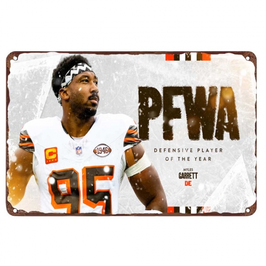 Cleveland Browns Aluminum Sign 8x12 Inch Myles Garrett 001 Cleveland Browns Aluminum Sign 8x12 Inch Myles Garrett 001
