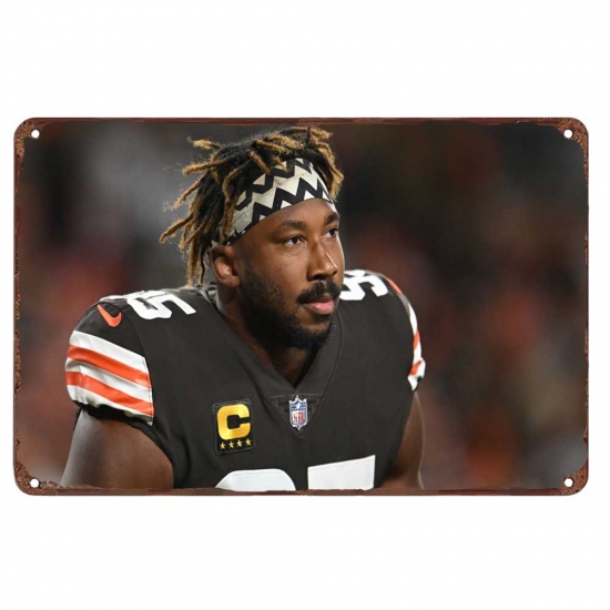 Cleveland Browns Aluminum Sign 8x12 Inch Myles Garrett 002 Cleveland Browns Aluminum Sign 8x12 Inch Myles Garrett 002