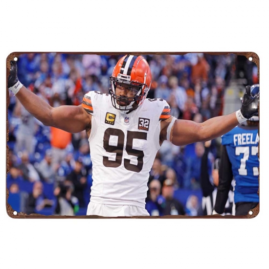 Cleveland Browns Aluminum Sign 8x12 Inch Myles Garrett 003 Cleveland Browns Aluminum Sign 8x12 Inch Myles Garrett 003