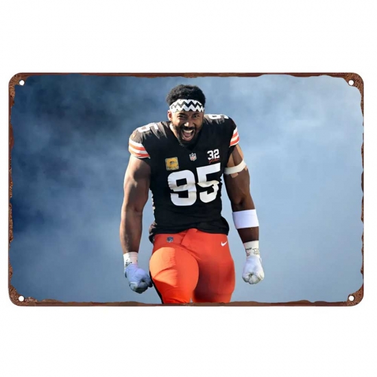Cleveland Browns Aluminum Sign 8x12 Inch Myles Garrett 004 Cleveland Browns Aluminum Sign 8x12 Inch Myles Garrett 004