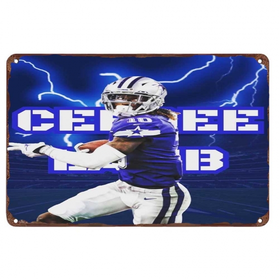 Dallas Cowboys Aluminum Sign 12x8 Inch CeeDee Lamb 002 Dallas Cowboys Aluminum Sign 12x8 Inch CeeDee Lamb 002