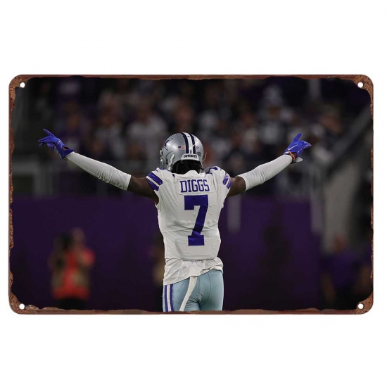 Dallas Cowboys Aluminum Sign 12x8 Inch Trevon Diggs 001 Dallas Cowboys Aluminum Sign 12x8 Inch Trevon Diggs 001