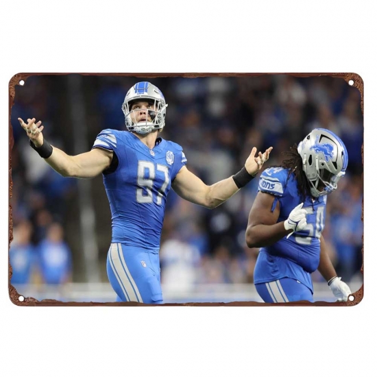 Detroit Lions Aluminum Sign 12x8 Inch Aidan Hutchinson 005 Detroit Lions Aluminum Sign 12x8 Inch Aidan Hutchinson 005