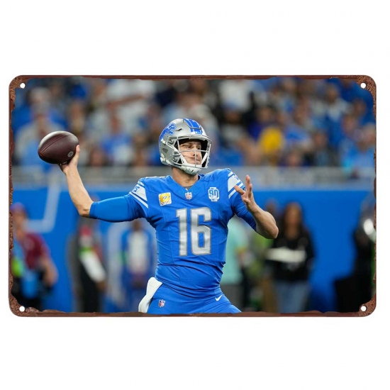 Detroit Lions Aluminum Sign 12x8 Inch Jared Goff 003 Detroit Lions Aluminum Sign 12x8 Inch Jared Goff 003