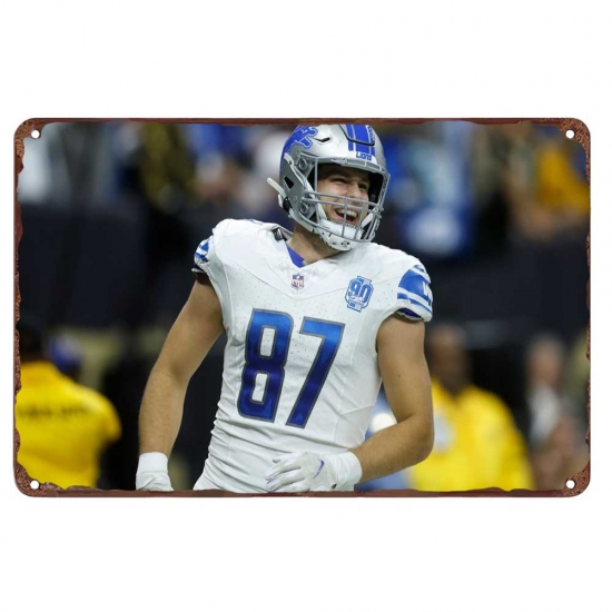 Detroit Lions Aluminum Sign 12x8 Inch Sam LaPorta 003 Detroit Lions Aluminum Sign 12x8 Inch Sam LaPorta 003