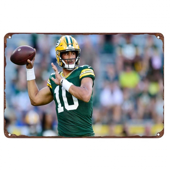 Green Bay Packers Aluminum Sign 12x8 Inch Jordan Love 003 Green Bay Packers Aluminum Sign 12x8 Inch Jordan Love 003
