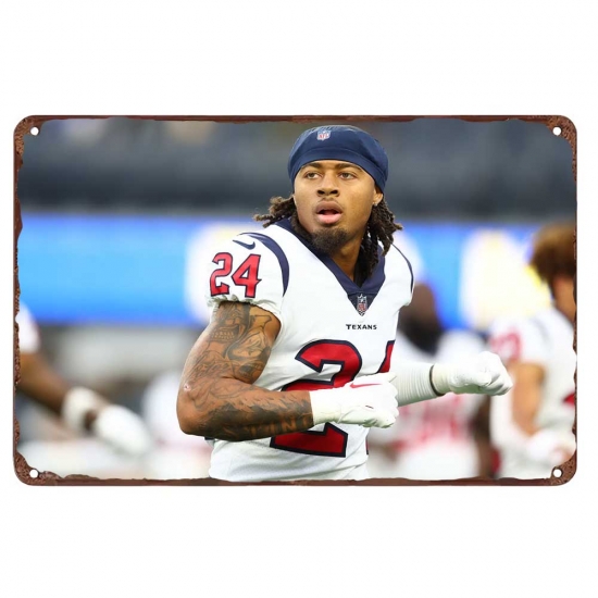 Houston Texans Aluminum Sign 12x8 Inch Derek Stingley Jr. 002 Houston Texans Aluminum Sign 12x8 Inch Derek Stingley Jr. 002